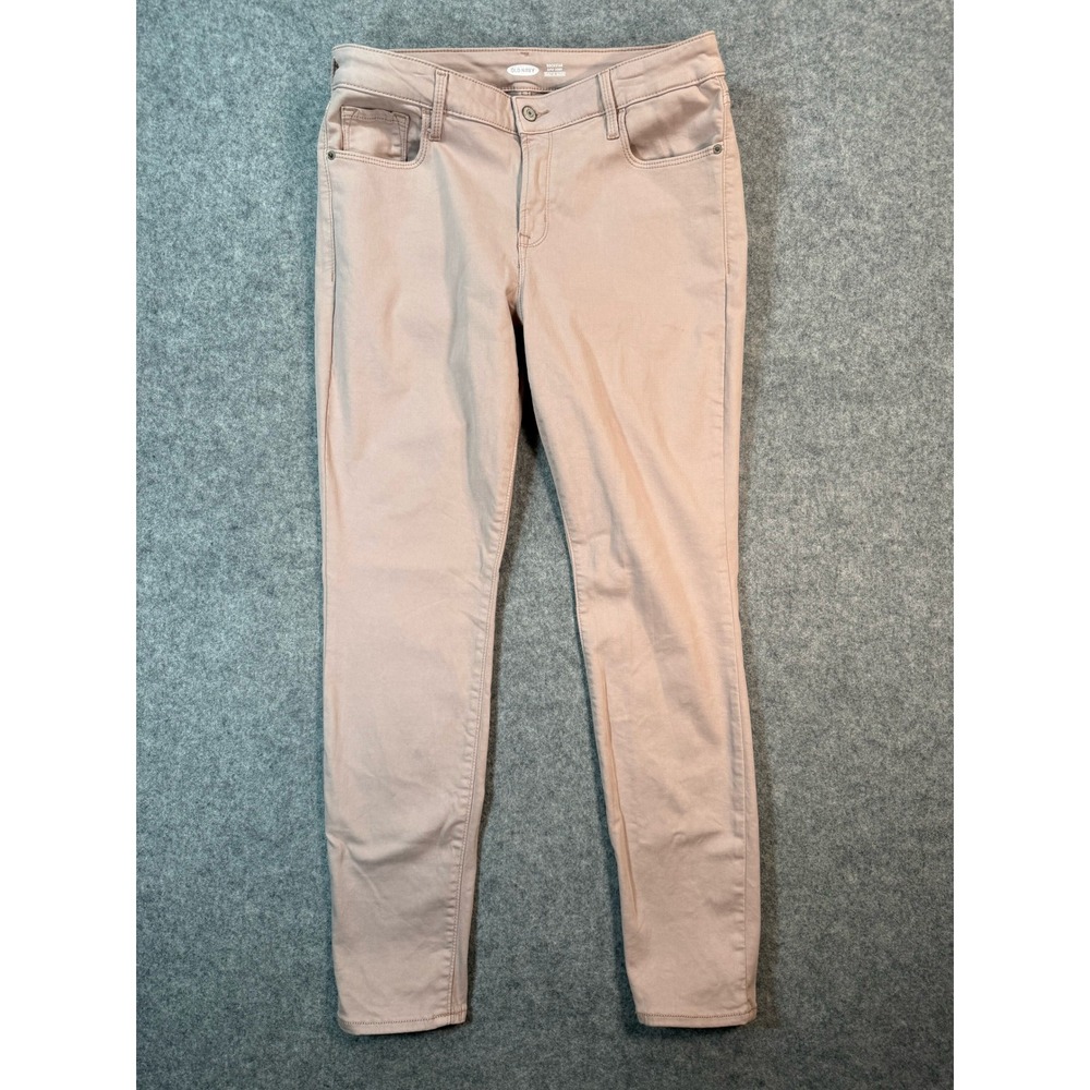 Old Navy Rockstar Super Skinny Built-In‎ Warm Pink Jeans Womens 12 Mid Rise